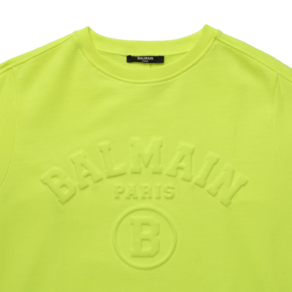 Balmain Kids Embossed Logo Crewneck Sweatshirt