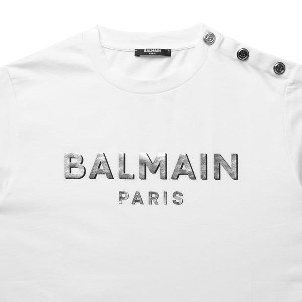 Balmain Kids Metallic 3D Logo T-Shirt