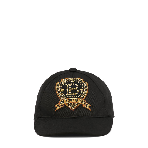 Balmain Kids Embellished Emblem Logo Baseball Cap