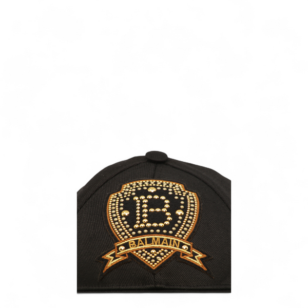 Balmain Kids Embellished Emblem Logo Baseball Cap