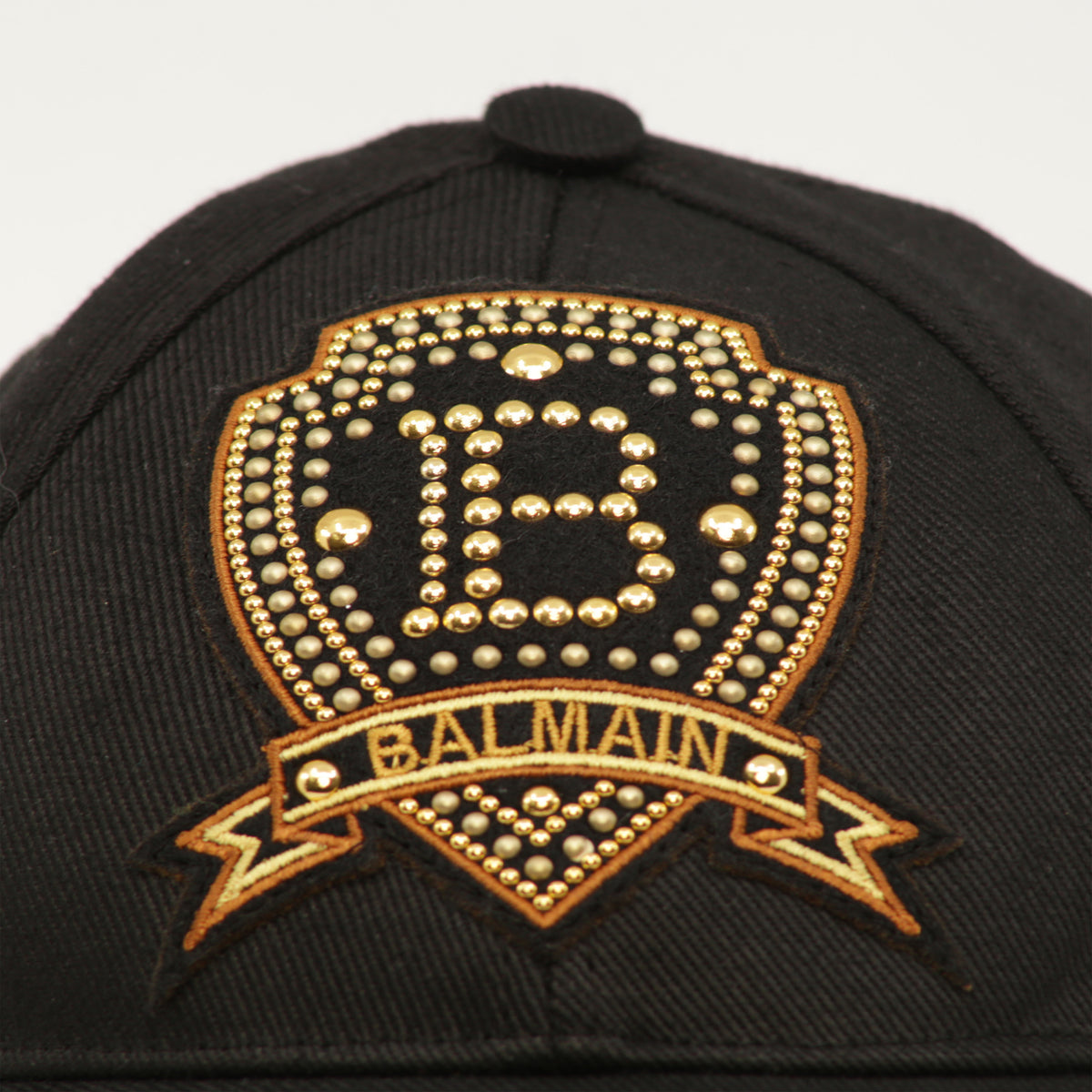 Balmain Kids Embellished Emblem Logo Baseball Cap