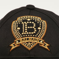 Balmain Kids Embellished Emblem Logo Baseball Cap