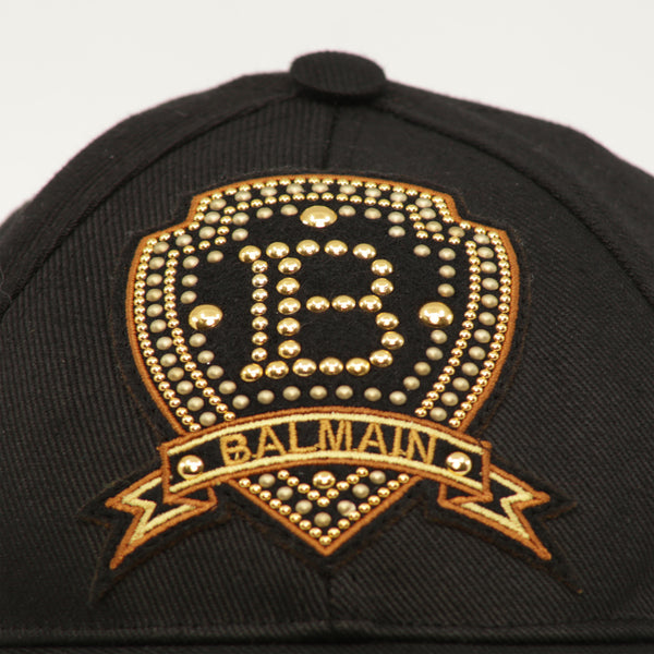 Balmain Kids Embellished Emblem Logo Baseball Cap