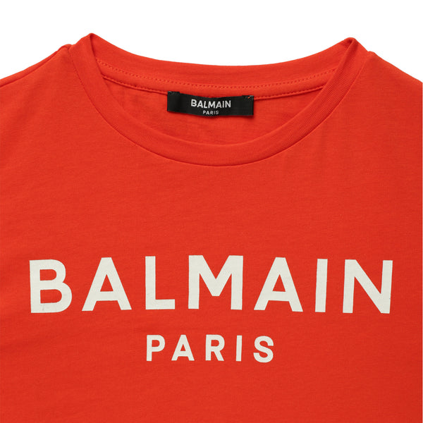 Balmain Kids Classic Text Logo T-Shirt