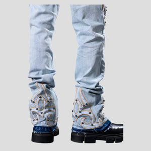 Hidden Treasures 'Tribal' Slim Stacked Fit Denim Jeans
