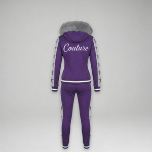 MDB Couture Women's M-Star Fur Hooded Sweatsuit