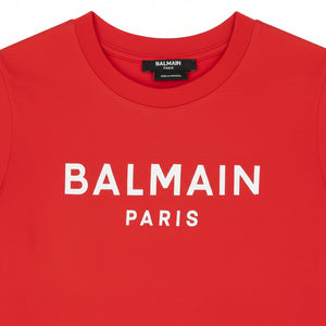 Balmain Kids Classic Logo Short Sleeve T-shirt