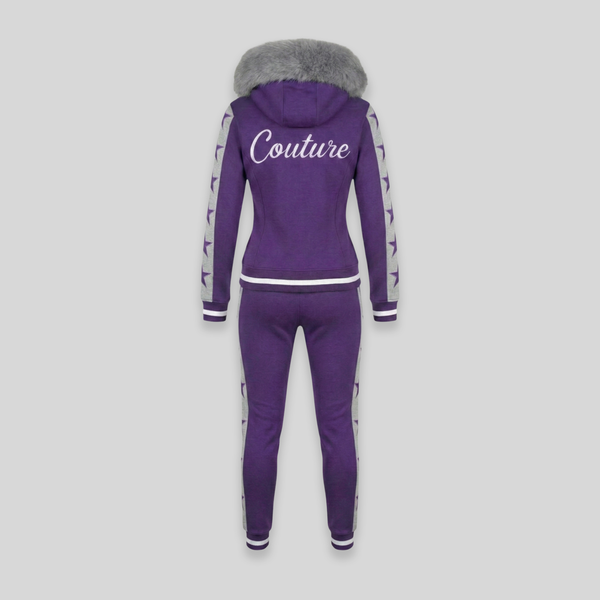 MDB Couture Women's M-Star Fur Hooded Sweatsuit