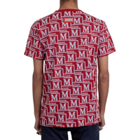 MDB Couture Men's Monogram Woven T-shirt - Red