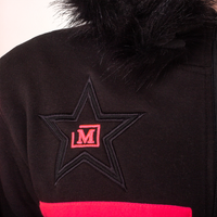 MDB Couture Women's M-Star Fur Hooded Fleece Sweatsuit - Neon