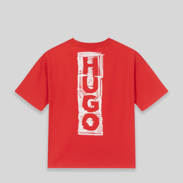 HUGO by Hugo Boss Kids Distressed Logo Oversize T-Shirt