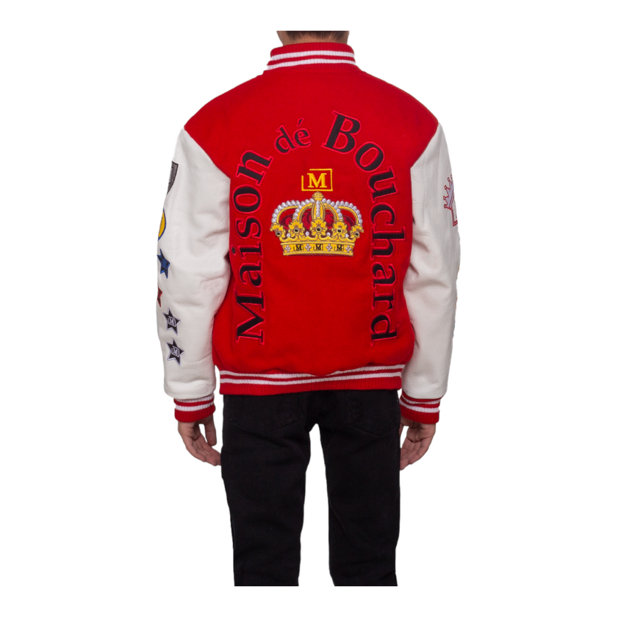 MDB Brand Kid's Varsity Jacket - Red White