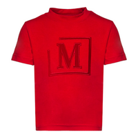 MDB Brand Kid's Classic M Embroidered Logo Tee - Red