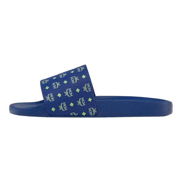 MCM Men's Monogram Print Rubber Slides