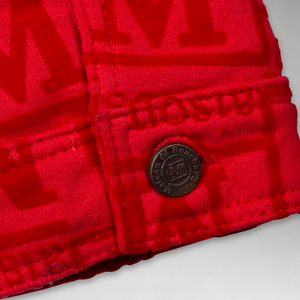 MDB Couture Men's Flocked Monogram Logo Jacket