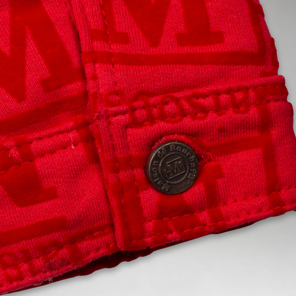MDB Couture Men's Flocked Monogram Logo Jacket