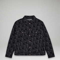 MDB Couture Men's Flocked Monogram Logo Jacket