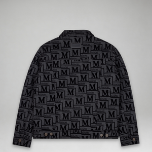 MDB Couture Men's Flocked Monogram Logo Jacket