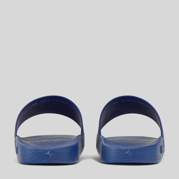 MCM Men's Monogram Print Rubber Slides