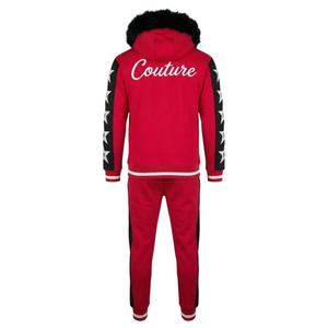 MDB Couture Men's M-Star Fur Hooded Sweatsuit