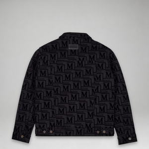 MDB Couture Men's Flocked Monogram Logo Jacket