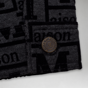 MDB Couture Men's Flocked Monogram Logo Jacket