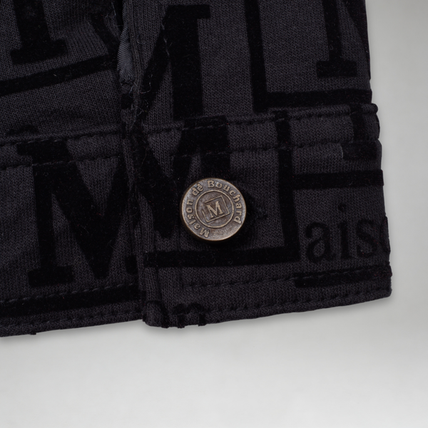 MDB Couture Men's Flocked Monogram Logo Jacket