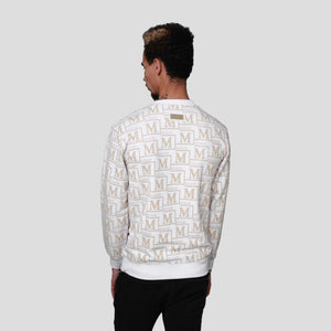 MDB Couture Men's French Terry Monogram Crewneck Sweatshirt