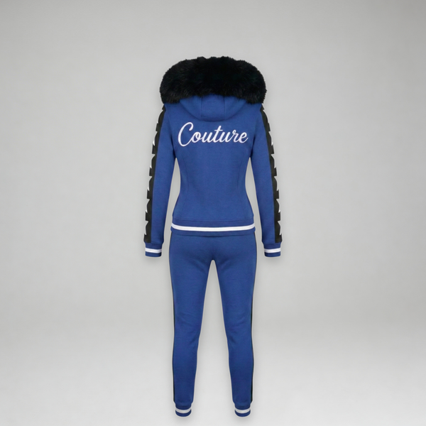 MDB Couture Women's M-Star Fur Hooded Sweatsuit