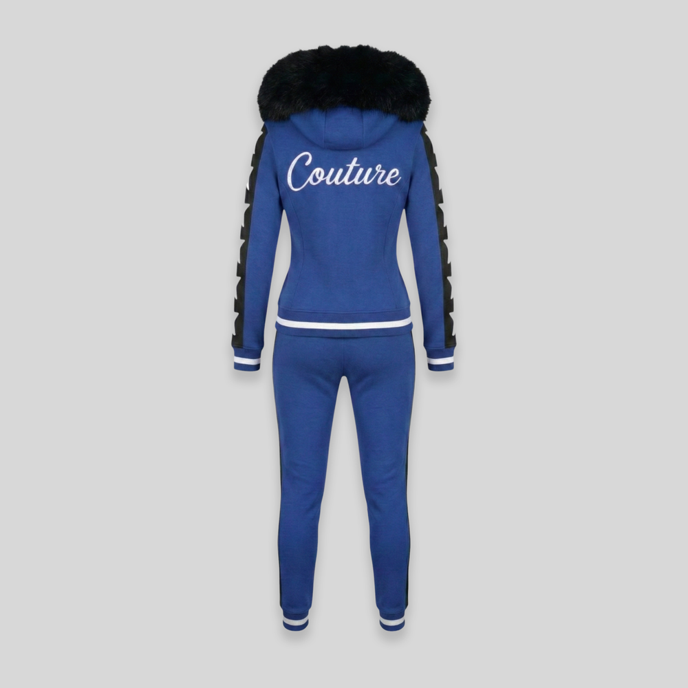 MDB Couture Women's M-Star Fur Hooded Sweatsuit