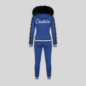 MDB Couture Women's M-Star Fur Hooded Sweatsuit