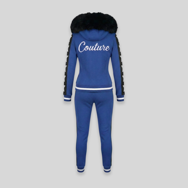 MDB Couture Women's M-Star Fur Hooded Sweatsuit