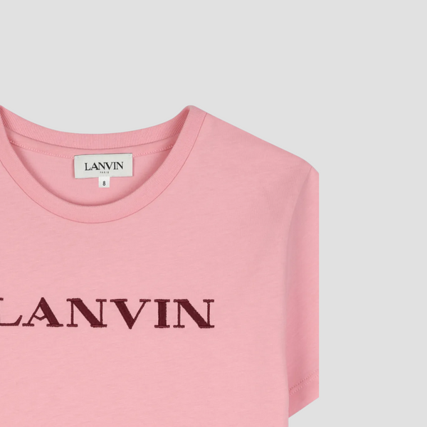 Lanvin Kids Embroidered Logo T-Shirt