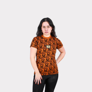 MDB Couture Women's Woven Monogram T-Shirt
