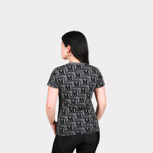 MDB Couture Women's Woven Monogram T-Shirt