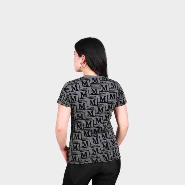 MDB Couture Women's Woven Monogram T-Shirt
