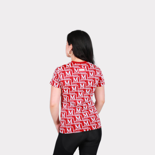 MDB Couture Women's Woven Monogram T-Shirt