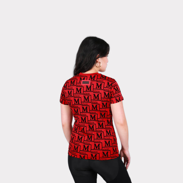 MDB Couture Women's Woven Monogram T-Shirt
