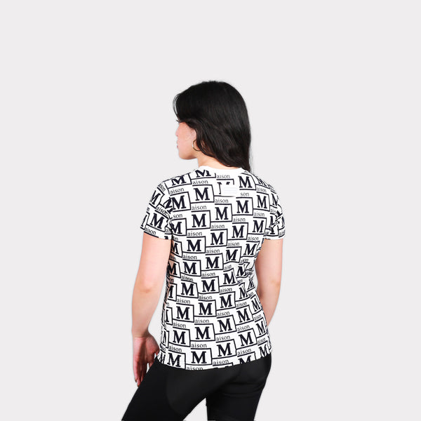 MDB Couture Women's Woven Monogram T-Shirt