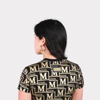 MDB Couture Women's Metallic Monogram T-Shirt