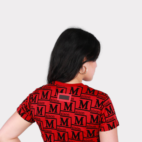 MDB Couture Women's Woven Monogram T-Shirt
