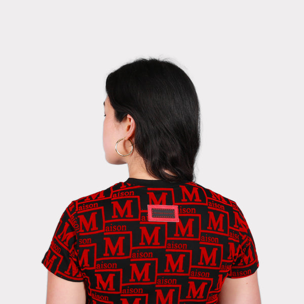 MDB Couture Women's Woven Monogram T-Shirt
