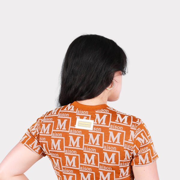 MDB Couture Women's Woven Monogram T-Shirt
