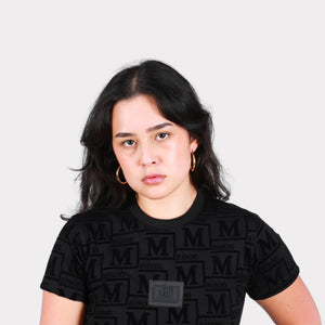 MDB Couture Women's Woven Monogram T-Shirt