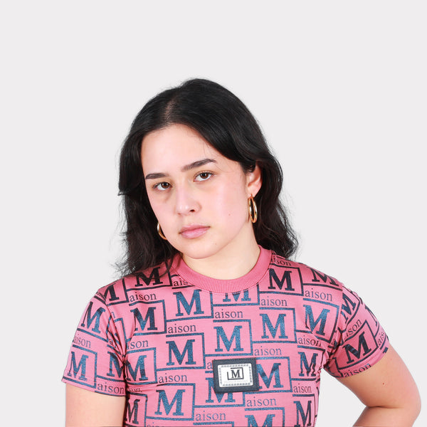 MDB Couture Women's Metallic Monogram T-Shirt