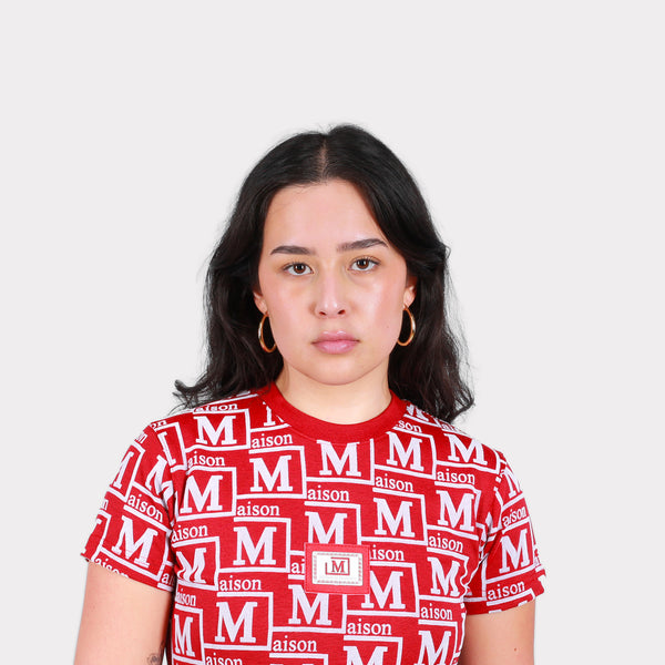 MDB Couture Women's Woven Monogram T-Shirt