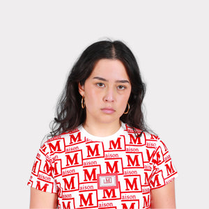 MDB Couture Women's Woven Monogram T-Shirt