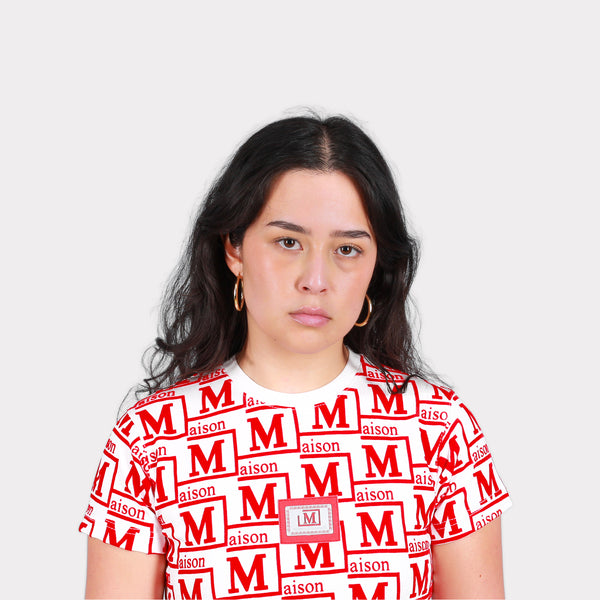MDB Couture Women's Woven Monogram T-Shirt