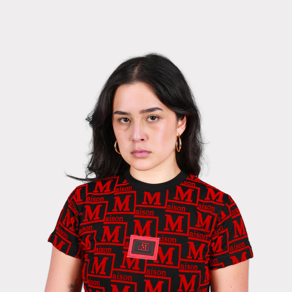 MDB Couture Women's Woven Monogram T-Shirt