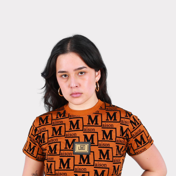 MDB Couture Women's Woven Monogram T-Shirt